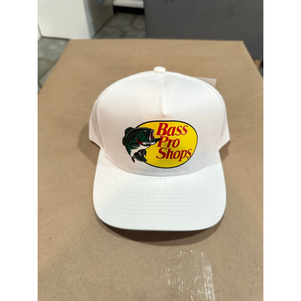 Authentic Bass Pro Shops Standard white original fish hat u